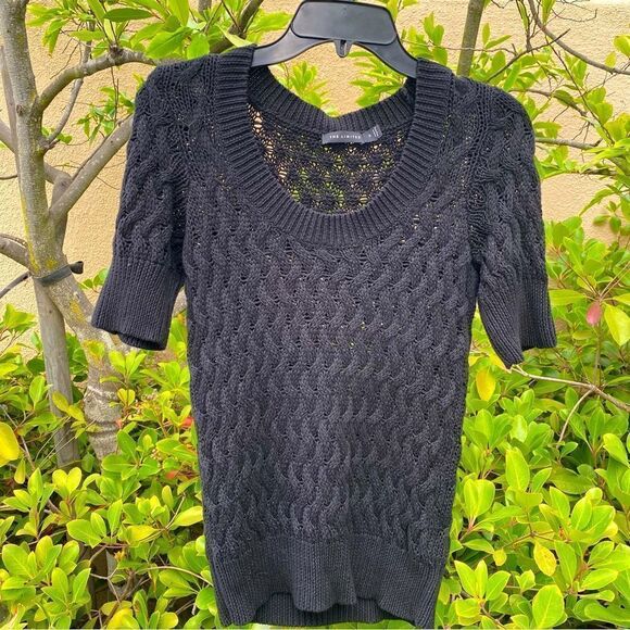 👚Vintage The Limited Black Cable Knit Sweater Size Small EUC ! - Picture 1 of 6